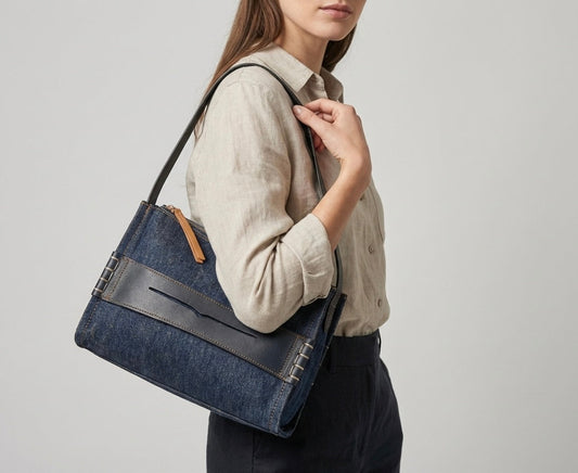 Loafer Bag - Crafted in Denim & Leather