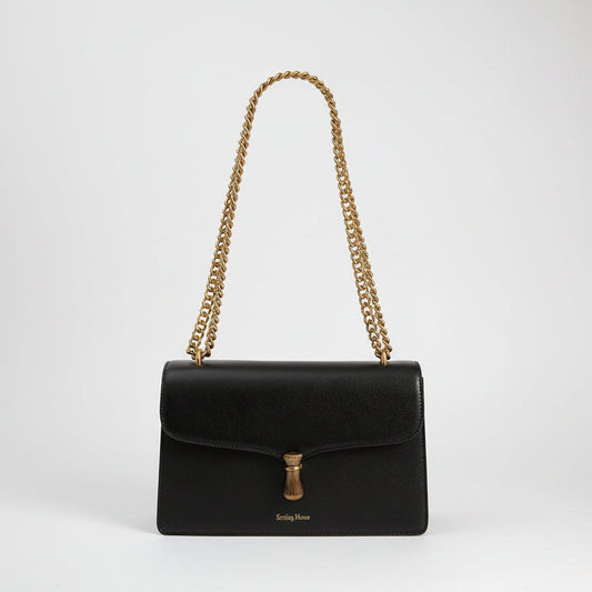 Elegant Leather Chain Shoulder Bag