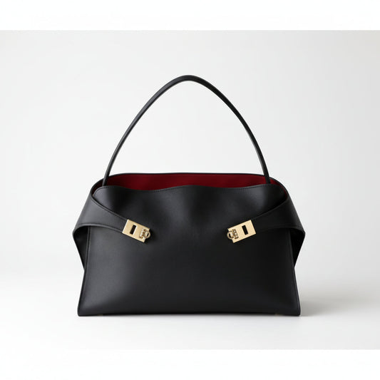 Premium Leather Lock Tote B