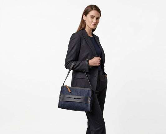 Loafer Bag - Crafted in Denim & Leather