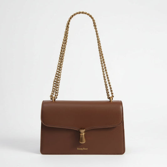 Elegant Leather Chain Shoulder Bag